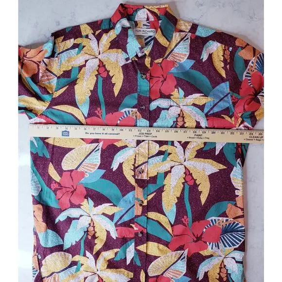 Tori Richard Uniforms Tropical Hawaiian Button Up SS Shirt Men's Large in VGUC - Picture 8 of 10